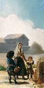 Francisco de Goya woman and two children by a fountain Germany oil painting artist